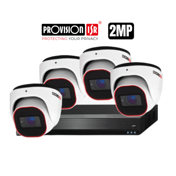 קיט 4 מצלמות אבטחה PROVISION 2MP